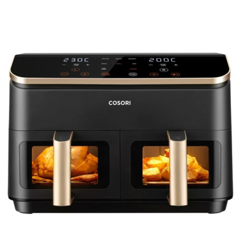 Image of COSORI CAF-R903-AUK Dual Basket Air Fryer - Black 810123674275