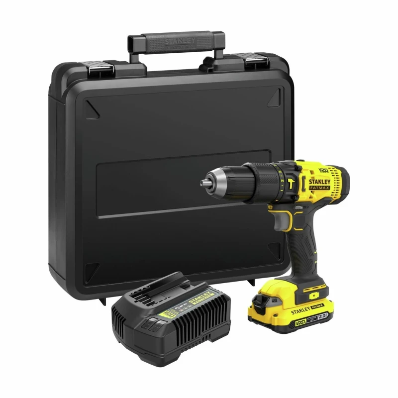 Image of Stanley Fatmax V20 SFMCD711 18v Cordless Combi Drill SFMCD711D11 Batteries: 1 x 2ah Li-ion