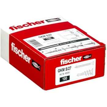 image of Fischer - Plasterboard Metal Fixing with Screw Set GKM 27 100 Piece