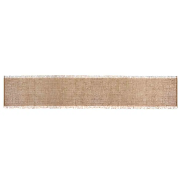 image of Mikasa Frayed Jute Table Runner&#44; Green&#44; 230 X 33Cm