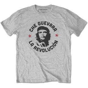 image of Che Guevara - Circle Logo Unisex Large T-Shirt - Grey