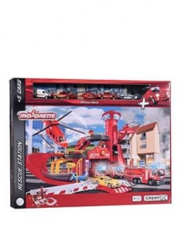 Image of Majorette Creatix Rescue Station And 5 Vehicles
