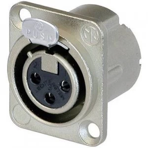 Image of XLR connector Sleeve socket straight pins Number of pins 3 Silver Neutrik NC3FD LX