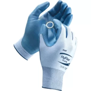 Image of Cut Resistant Gloves, Pu Coated, White/Blue, Vend Pack, Size 9