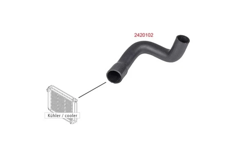 Image of Radiator hose METZGER 2420102