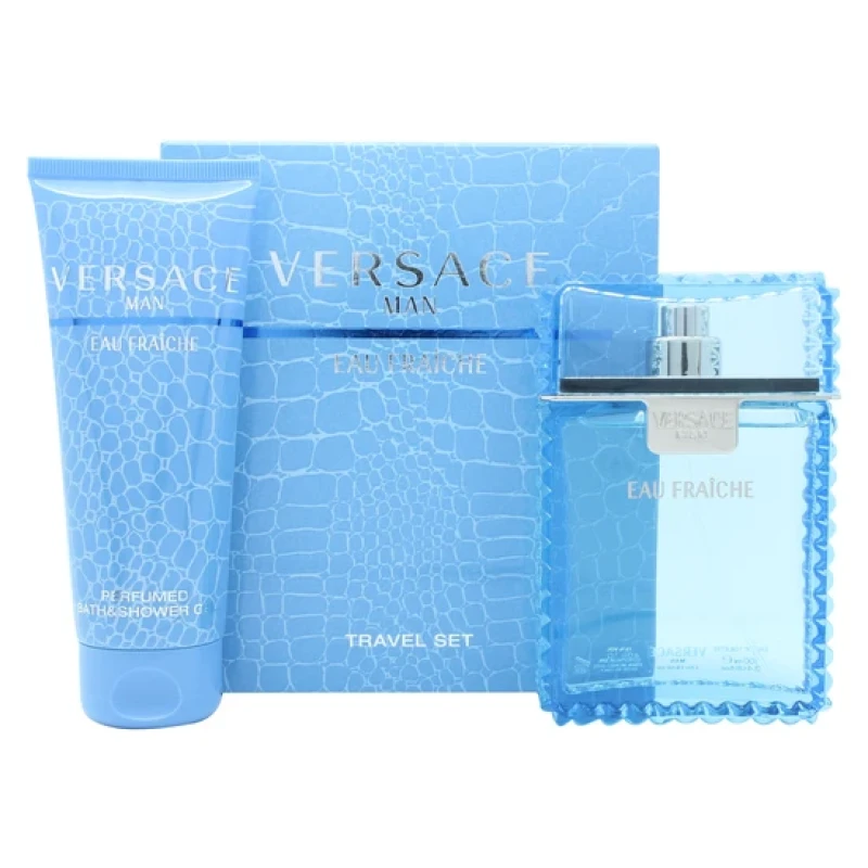 Image of Versace Man Eau Fraiche Gift Set 100ml Eau de Toilette + 100ml Bath & Shower Gel
