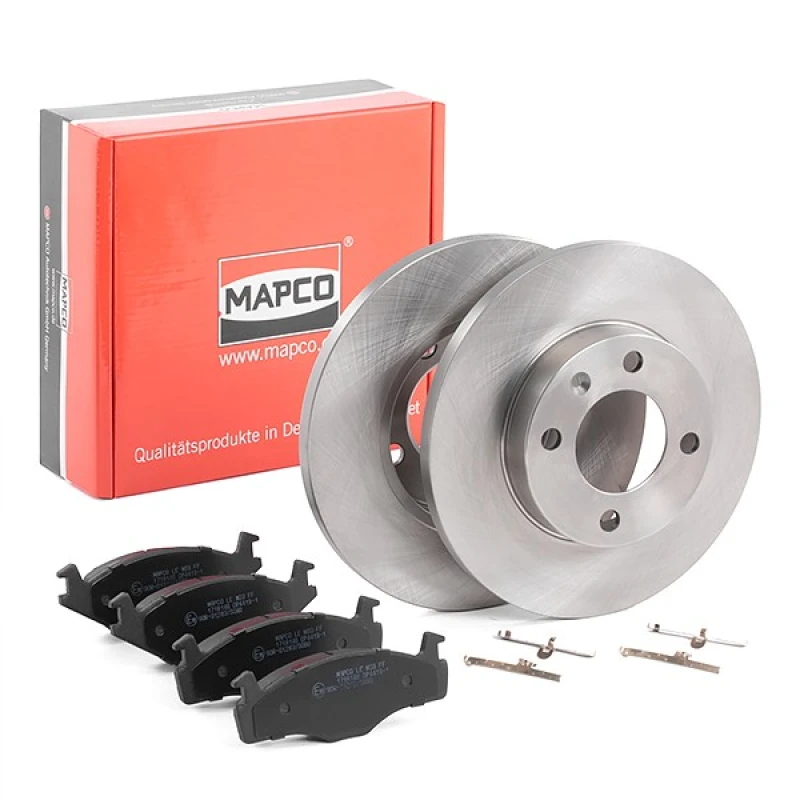 Image of MAPCO 47863 Brake disc and pads set Front Axle, Brake Disc Type: solid, excl. wear warning contact Brake Set,disc brakes (3405)
