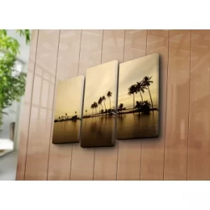 Image of 3KBPAT-43 Multicolor Decorative Canvas Painting (3 Pieces)