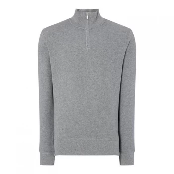 Image of Gant Halfcomb Half Zip Sweater - Grey 093