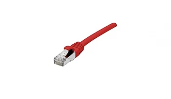 image of Patch Cord RJ45 CAT.6a F/UTP LSZH Snagless Red - 0.15 M Full Copper