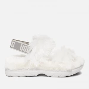 image of UGG Womens Fluff Sugar Sustainable Sandals - White - UK 5