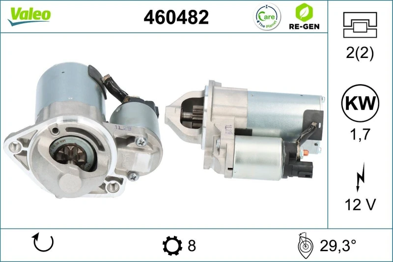Image of Starter motor VALEO 460482