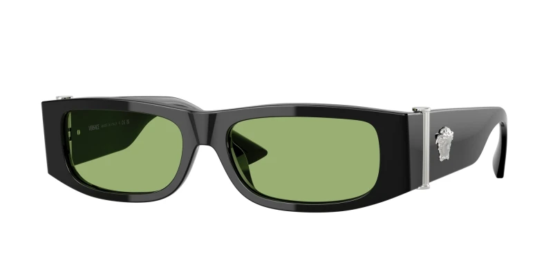 Image of Versace 0Ve4476U Rectangle Sunglasses- Black WG54C Male