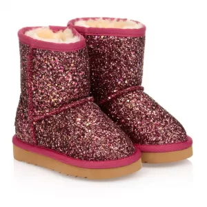 Image of Lelli Kelly Sandra Glitter Ankle Boot - Pink Glitter, Pink Glitter, Size 8.5 Younger