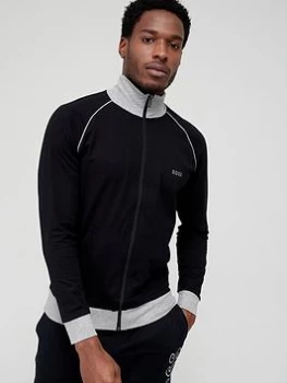 Image of BOSS Bodywear Mix & Match Lounge Zip Funnel Neck Jacket - Black Size XL Men