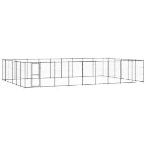 image of Vidaxl Outdoor Dog Kennel Steel 65.34 M