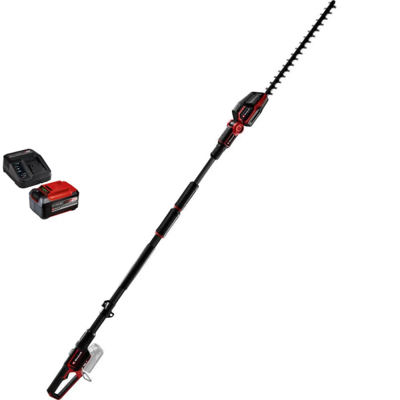 Image of Einhell Professional GP-HH 18/50 Li T BL 18v Cordless Brushless Telescopic Hedge Trimmer 500mm 1 x 5.2ah Li-ion Battery Charger GP-HH 18/50 Li T BL