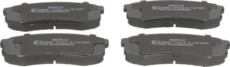 Image of MAPCO 106081 Brake pad set Rear Axle, excl. wear warning contact Brake Pad Set,disc brake (402)