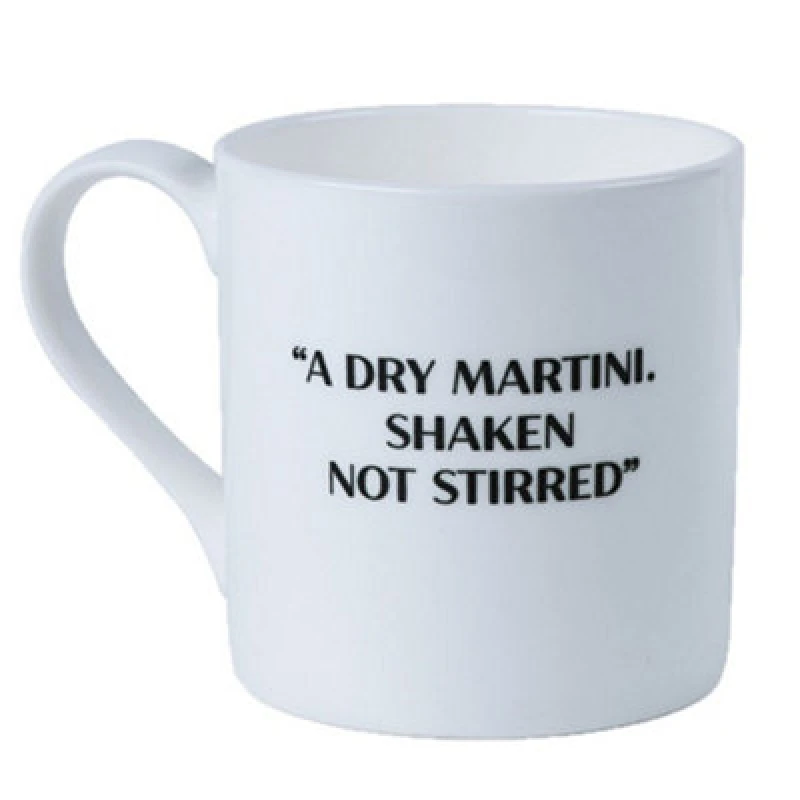 Image of James Bond Martini Recipe Bone China Mug White unisex