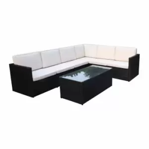 image of Royalcraft Berlin 6 Seater Corner lounging Set - Black