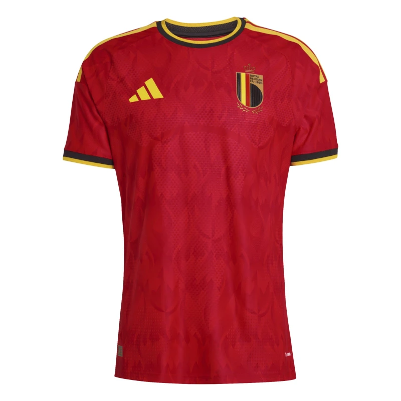 Image of adidas Belgium Authentic Home Shirt World Cup 2026 Mens Red/Gold male M