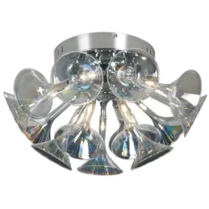 image of Linea Verdace Sounds Semi Flush Light Chrome