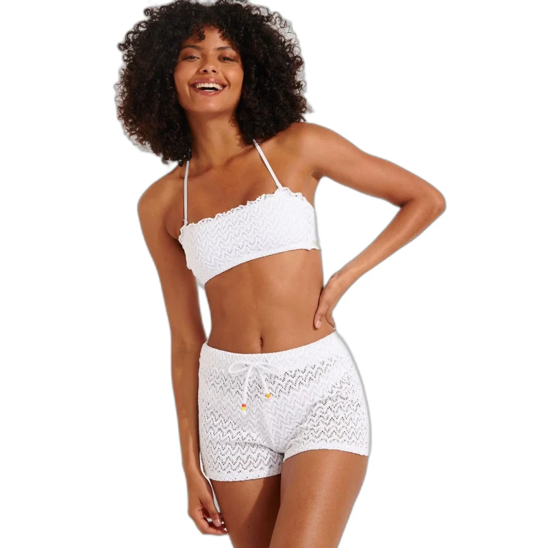 Image of banana moon Womens swim shorts Banana Moon Rasbay Meshwork Blanc Female XS