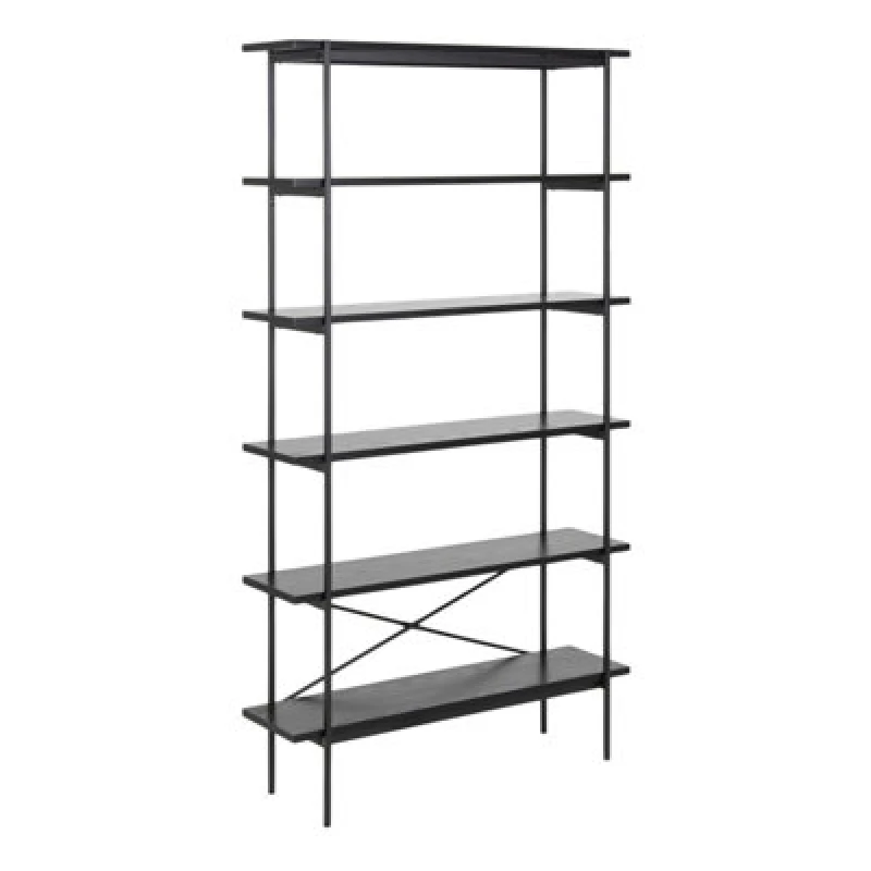 Image of Furniture To Go Angus Bookcase With 5 Shelves In Black