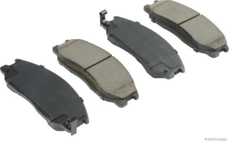 Image of HERTH+BUSS JAKOPARTS J3600531 Brake pad set Front Axle, with acoustic wear warning, with anti-squeak plate Brake Pad Set,disc brake (402)