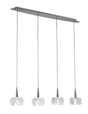 Image of Artic Ceiling Pendant 4 Light G9 Line, Polished Chrome