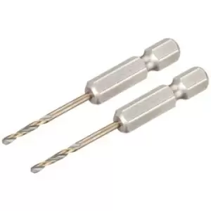 Image of DEWALT DT20600-QZ HSS-G Metal twist drill bit 2 pieces 2mm Total length 55mm corrosion-protected Hex 2 pc(s)