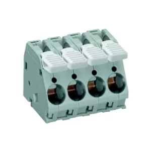 Image of WAGO 2716-108 8 Pole 10mm 76A 30° Lever PCB Terminal Block Grey