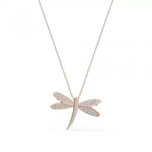 Image of Swarovski Eternal Flower Rose Gold Tone Plated White Crystal...