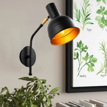Image of Berceste - 183BLACK-A Black Wall Lamp