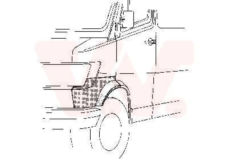 Image of VAN WEZEL Wing fender VAN WEZEL 3070157