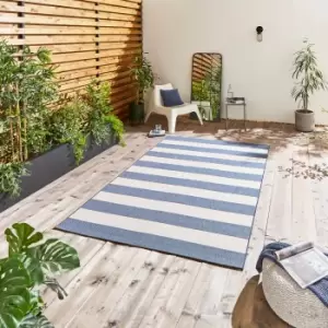 Image of Santa Monica Indoor Outdoor Rug Santa Monica Blue Light Beige