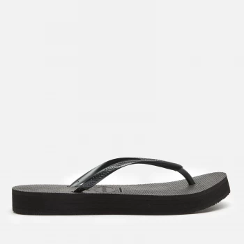 Image of Havaianas Womens Slim Flatform Flip Flops - Black - UK 8
