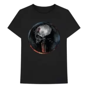 image of Marvel Comics - Punisher Gore Skull Unisex X-Large T-Shirt - Black