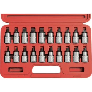 Image of Mech Torx & S/Drive Bit Set 1/2" Sq Dr 20 Pc