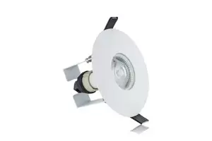 Image of Integral Evofire IP65 Round White 70-100mm Cutout Downlight with GU10 Holder & Insulation Guard - ILDLFR70D013