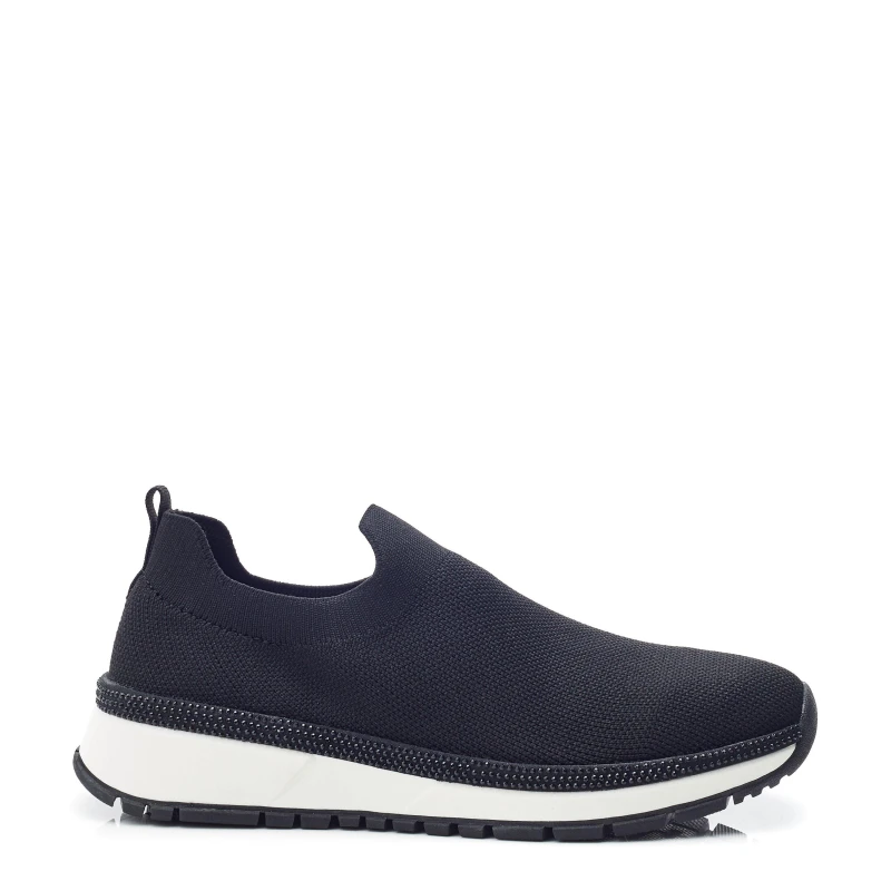 Image of Moda In Pelle 'Bellariah' Textile New Trainers Black