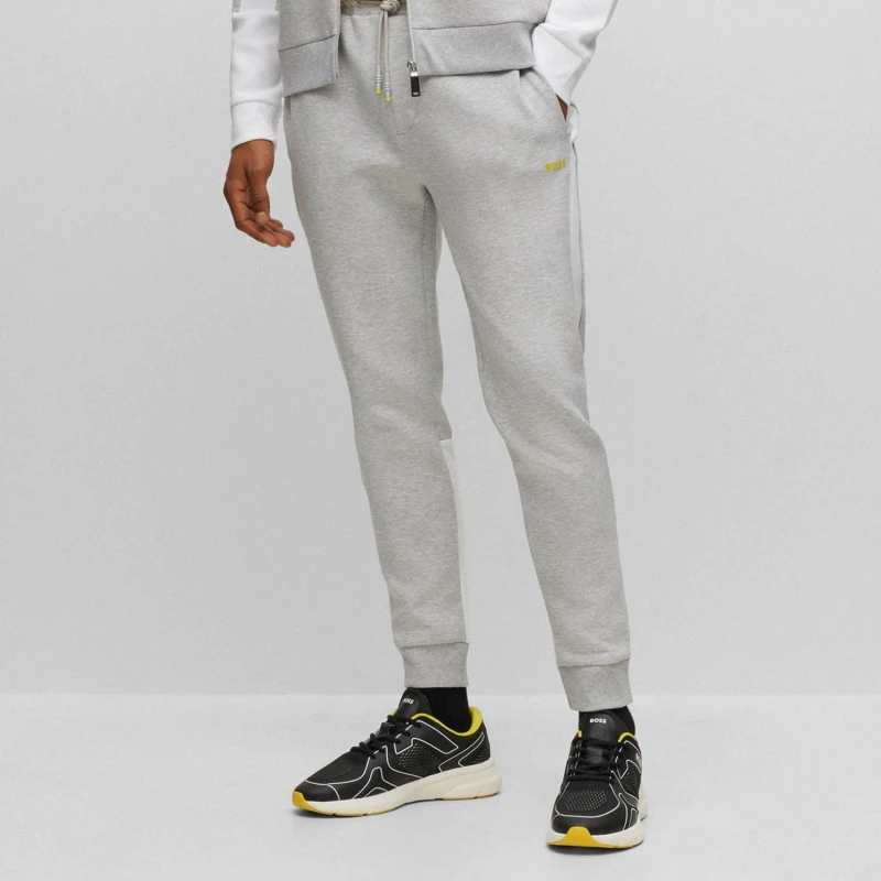 Image of Boss Hadiko 1 Side Stripe Tracksuit Bottoms Light Grey male XL