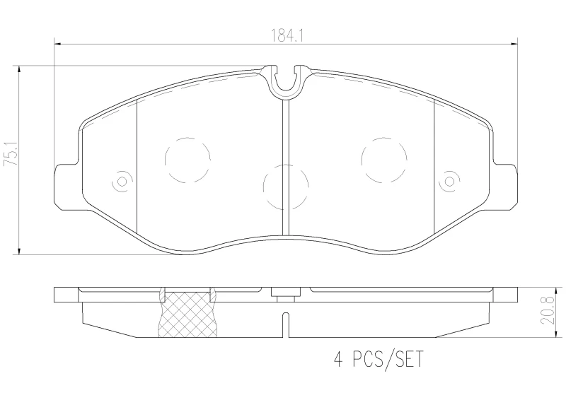 Image of BREMBO Brake pad set BREMBO P 50 129G