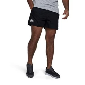 image of Canterbury Mens Professional Cotton Rugby Shorts, Black, Large