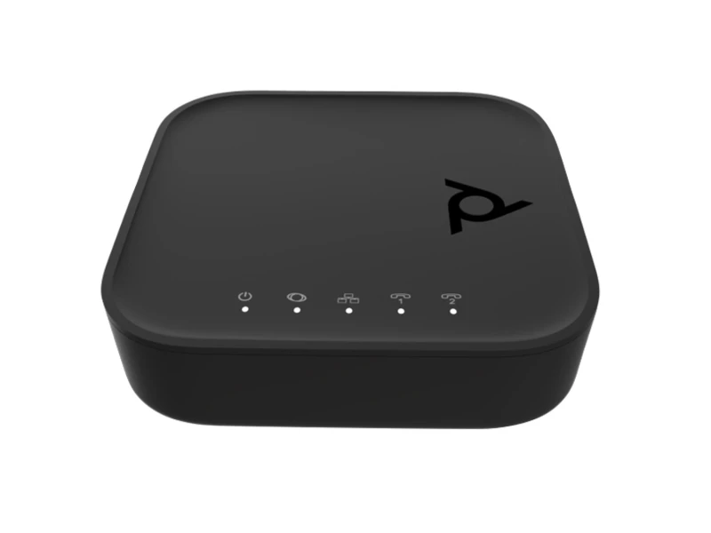Image of HP Poly ATA 402 2FXS Voice Port VoIP Adapter with Open SIP and Power S