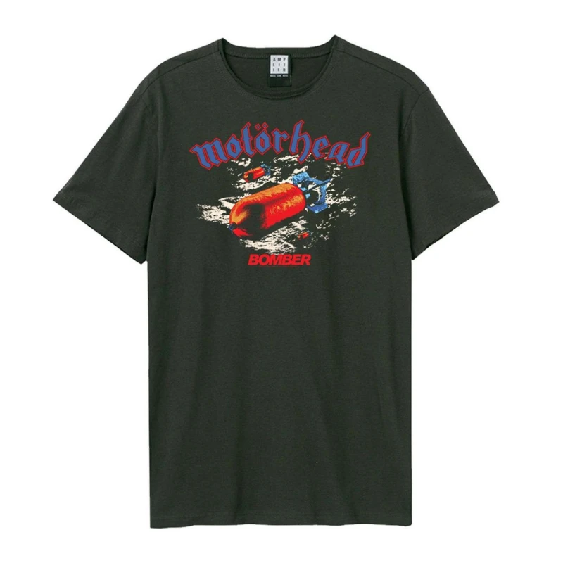 Image of Amplified Amplified Men Bomber Motorhead T-Shirt in Charcoal Size: X-Small Charcoal XS Male 5063238009745