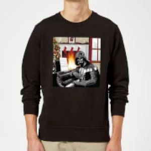 Image of Star Wars Darth Vader Piano Player Black Christmas Sweatshirt - L - Black