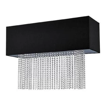 Image of Phoenix 5 Light Ceiling Flush Lamp Black, E27