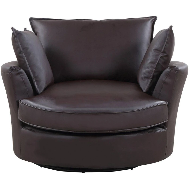 Image of Artemis Home Fairburn Swivel Based Cuddle Chair Brown