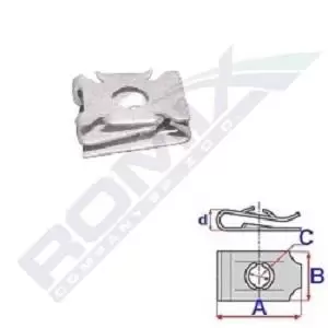 Image of ROMIX Nut C60580 VW,AUDI,SKODA,Golf V Schragheck (1K1),POLO (9N_),TOURAN (1T1, 1T2),GOLF VI (5K1),Polo Schragheck (6R1, 6C1),PASSAT Variant (3B6)